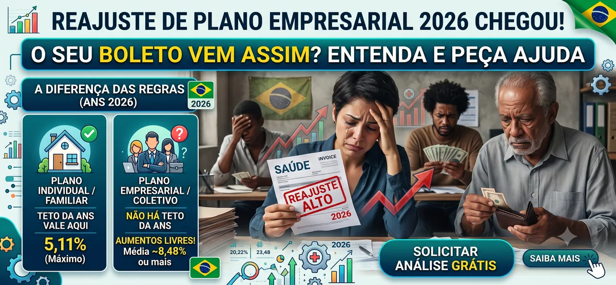 Reajuste do Plano Empresarial Chegou em 2026: Por que Subiu Mais que os 5,11% da ANS?